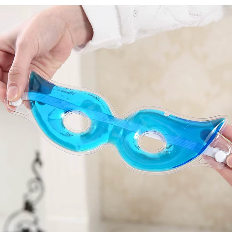 Gel Eye Mask Warm Hot Ice Cooling Relieve Eye Fatigue Eliminate Dark Circles Gel Eye Mask Ice Bag Reusable for Good Sleep