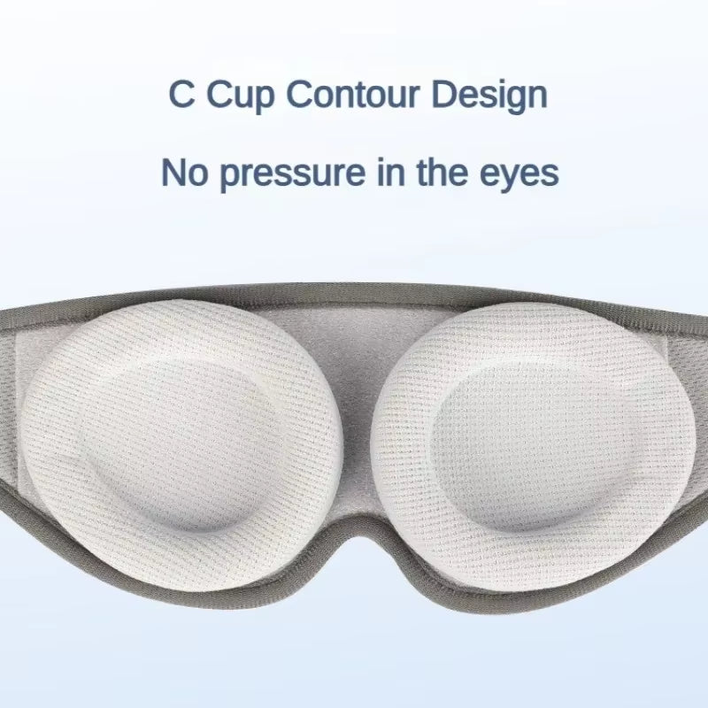 Soft Slim Sleep Mask 100% Blackout 3D Eye Mask Zero Eye Pressure Adjustable Sleeping Mask for Women Men Sleeping Aid Slaapmasker